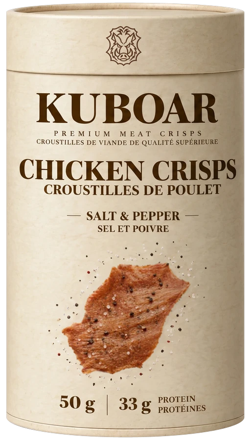KUBOAR Chicken Crisps, Salt & Pepper, 50 g kraft can